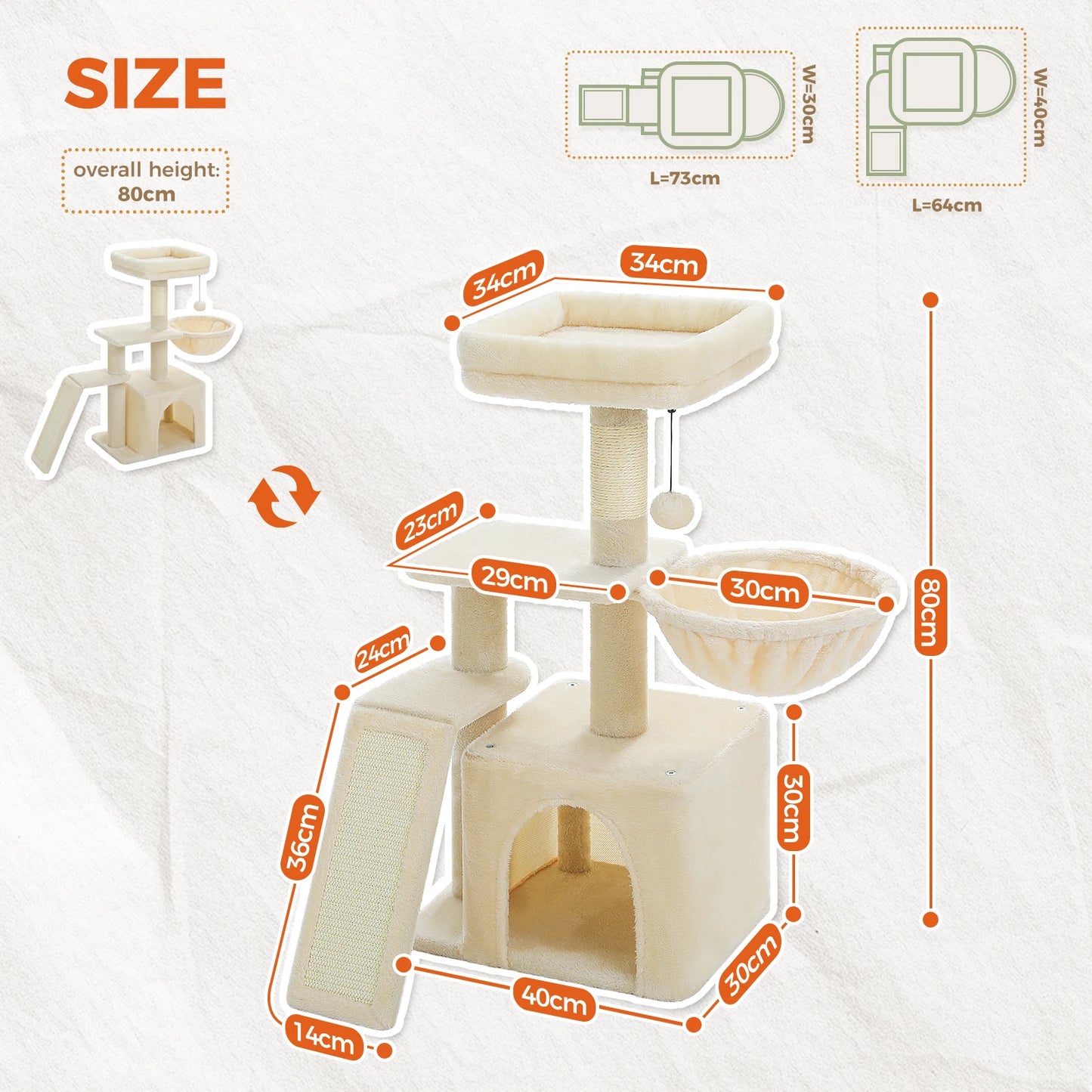 CozyPeaks: 2-in-1 Cat Activity Tower