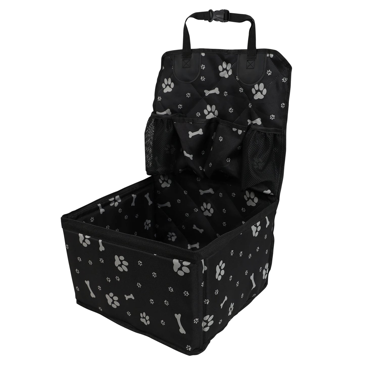 Portable Pet Car Seat with Storage Pockets