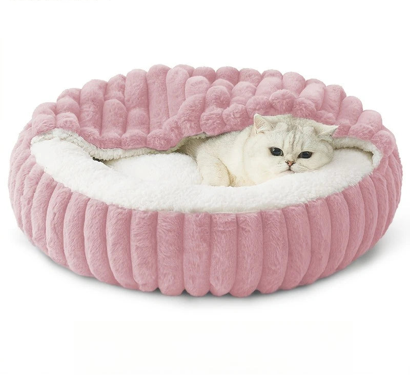 Calming Hooded Cat & Puppy Bed